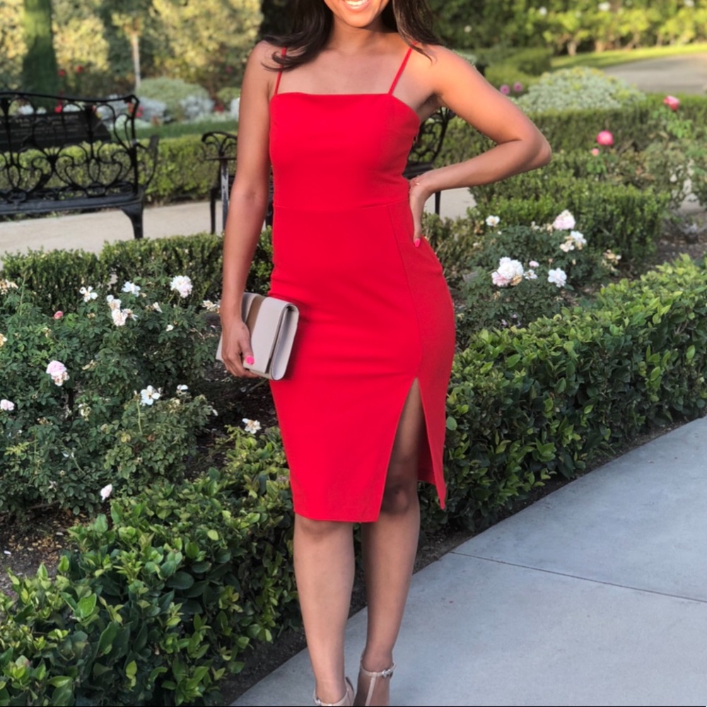 Express Strap Dress with Slit